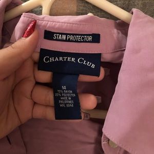 brand new charter club purple button down size 14
